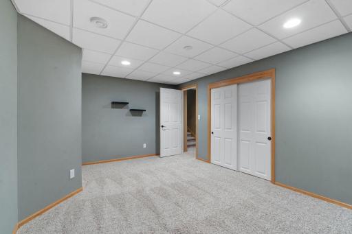 Lower level bonus room! Great for an exercise room, office, or toy room!