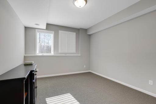 The second bedroom found in the lower level of the home.