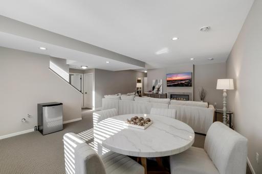 This is also roughed in for a wet bar which could create the perfect entertaining space to host the Sunday game or a holiday gather.