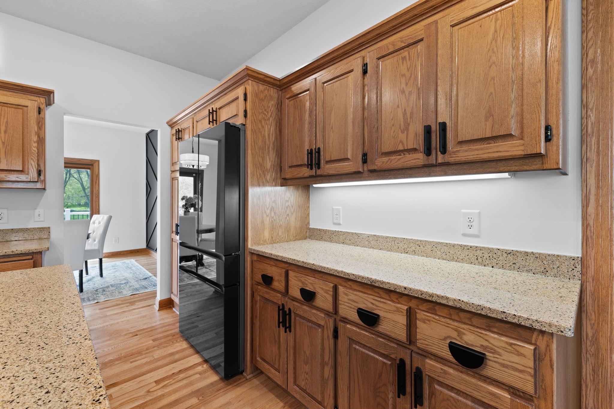 You won't lack in storage/prep space throughout this kitchen!