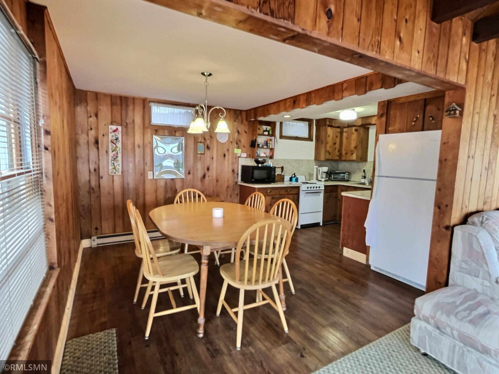 The kitchen is tied seamlessly with kitchen providing convenient serving options for every possible event.