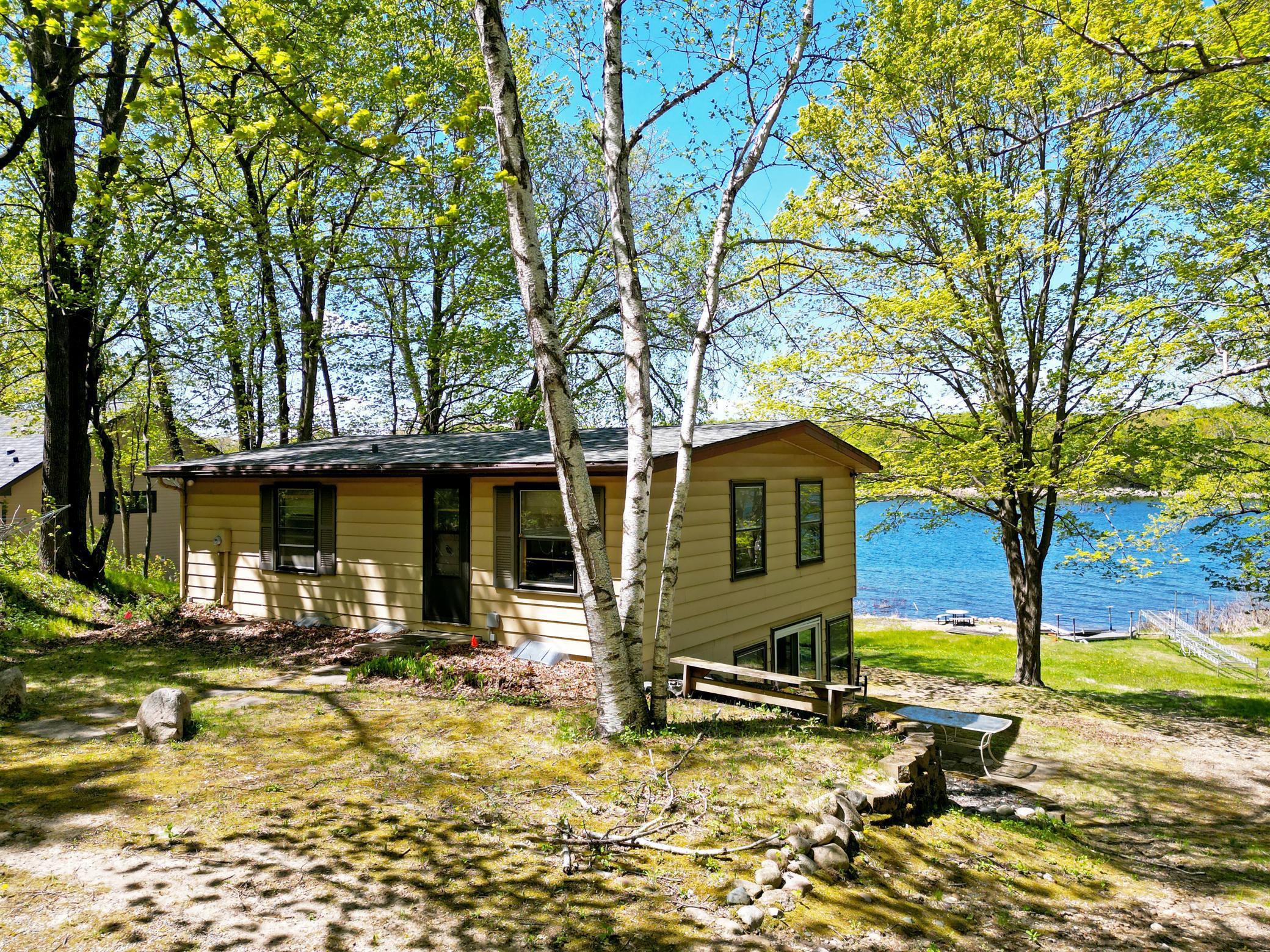 This is the main entrance of this delightful four bedroom one bathroom lake home.