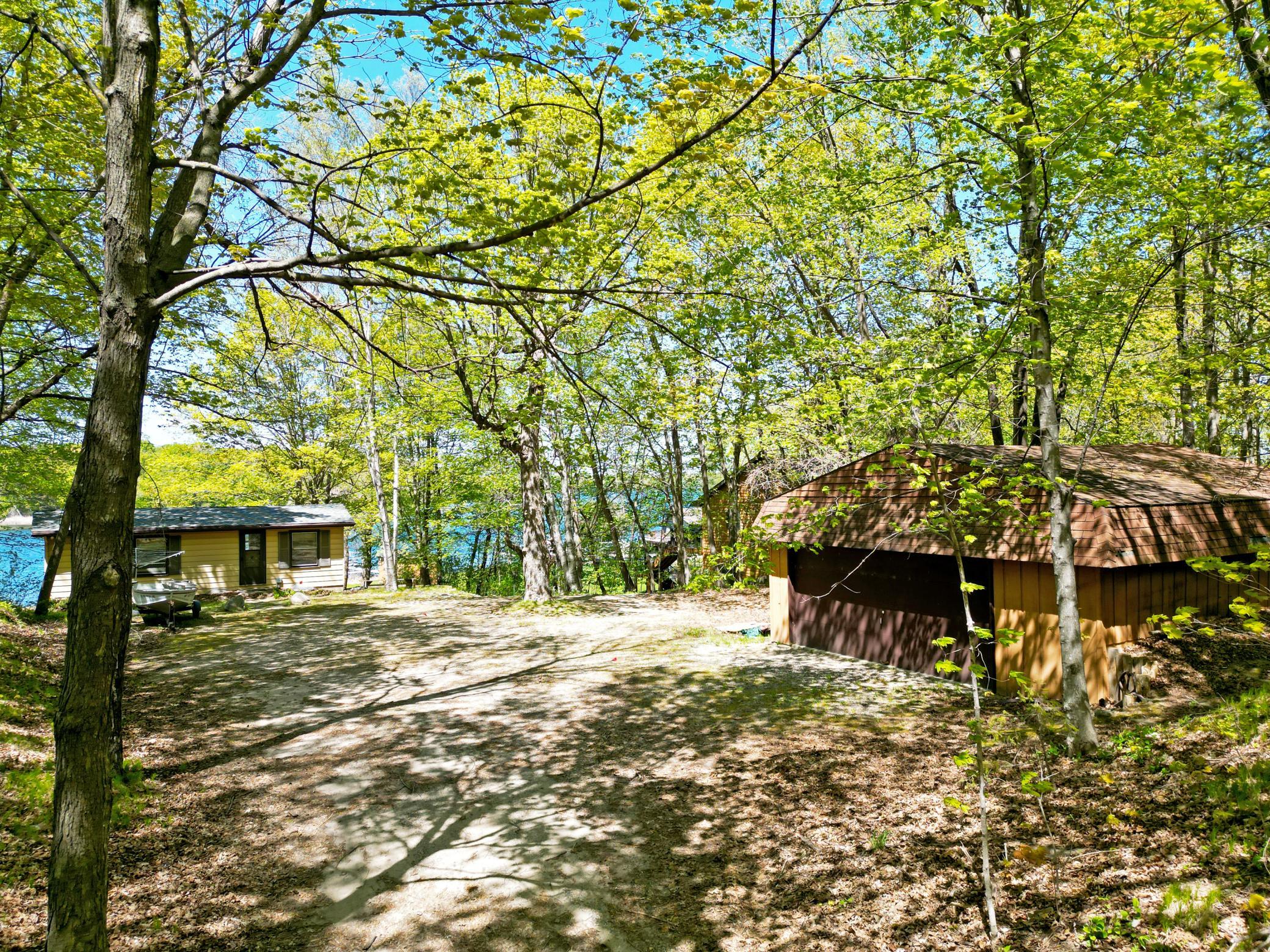 This oversized double garage offer room for your vehicles and lake toys.