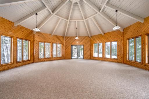 Bonus room on main level with vaulted ceiling and incredible views.