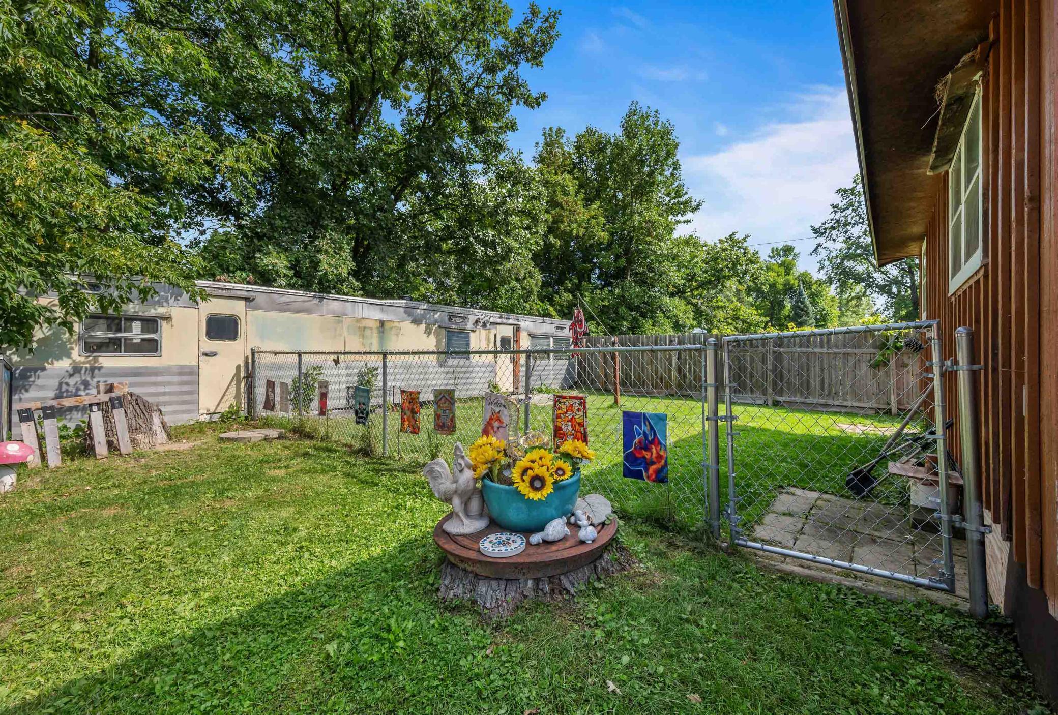Fenced yard