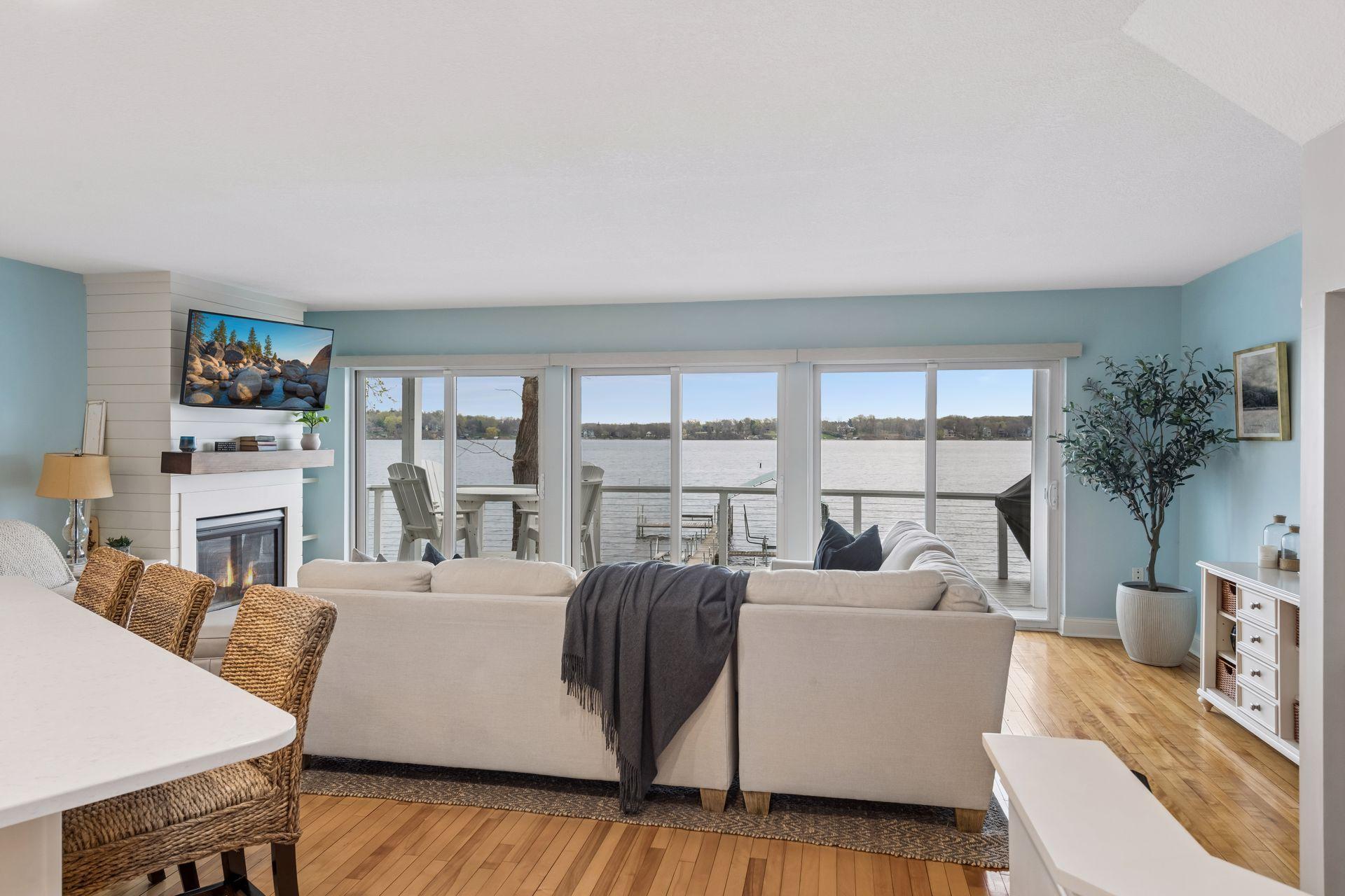 This home offers a wonderful open floor plan with maple hardwood floors and a gas fireplace.