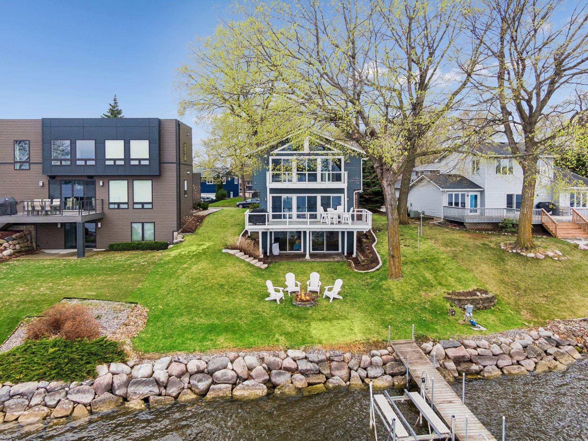 Spend more time on the water. This level lakeshore is just steps from the home, with no steep stairs to navigate.