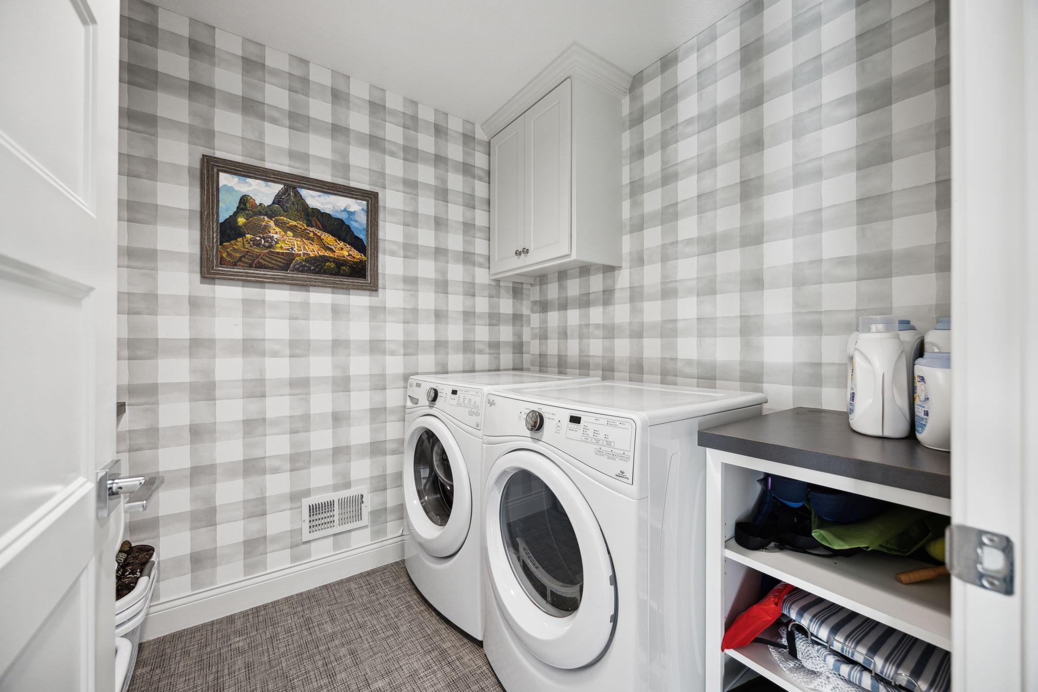 Upper level laundry.