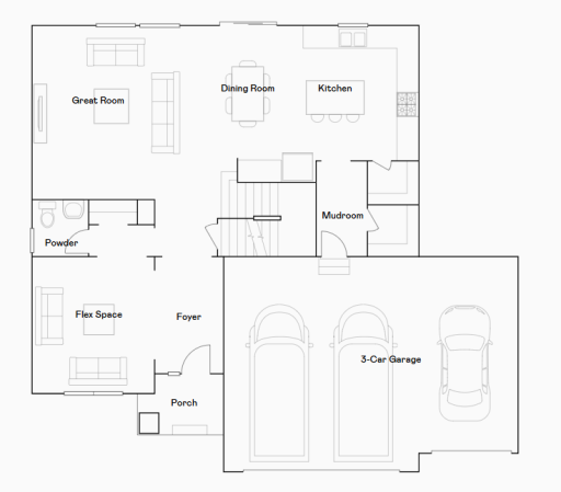 Lewis main level floorplan.