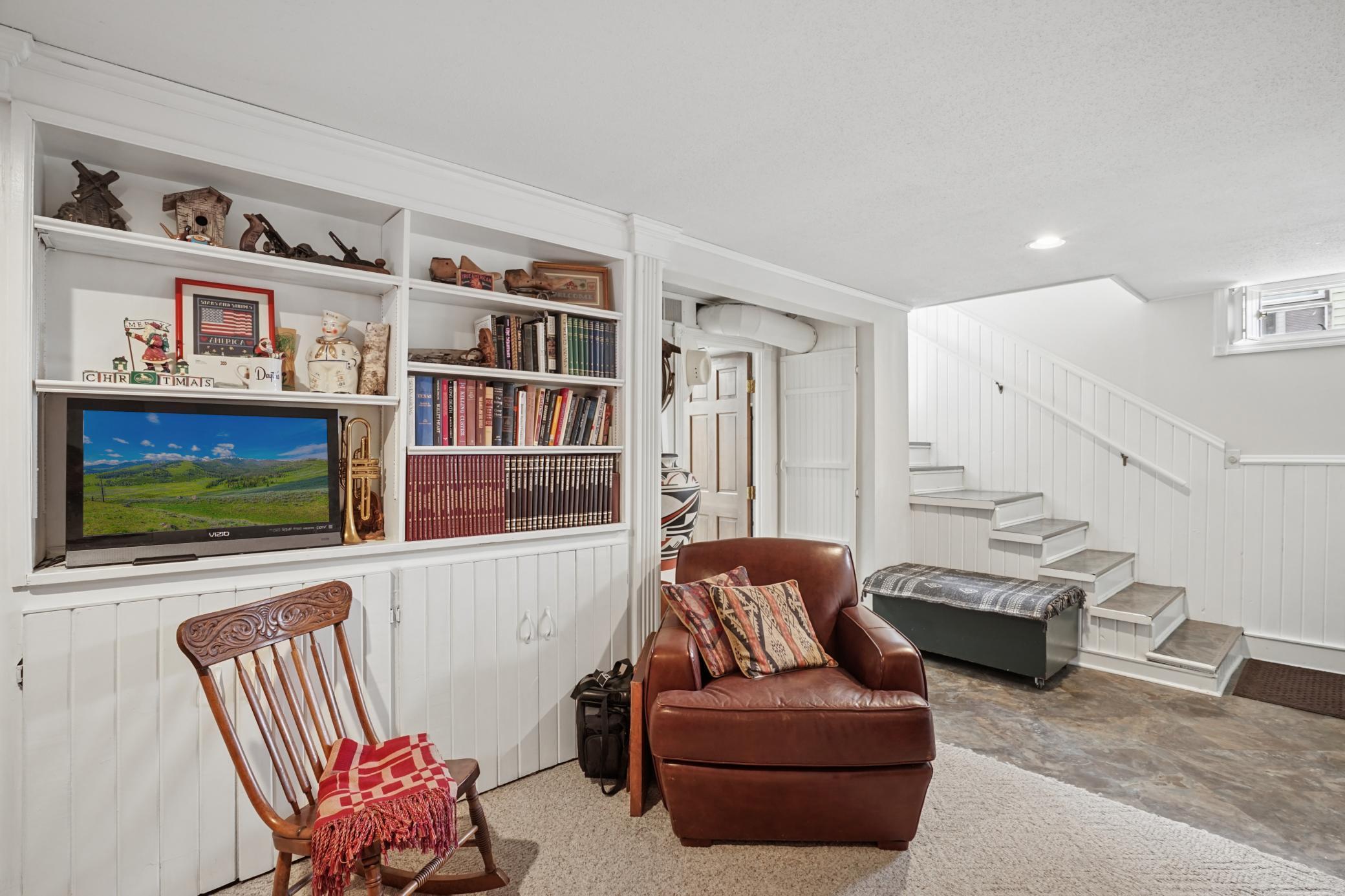 Basement family room area