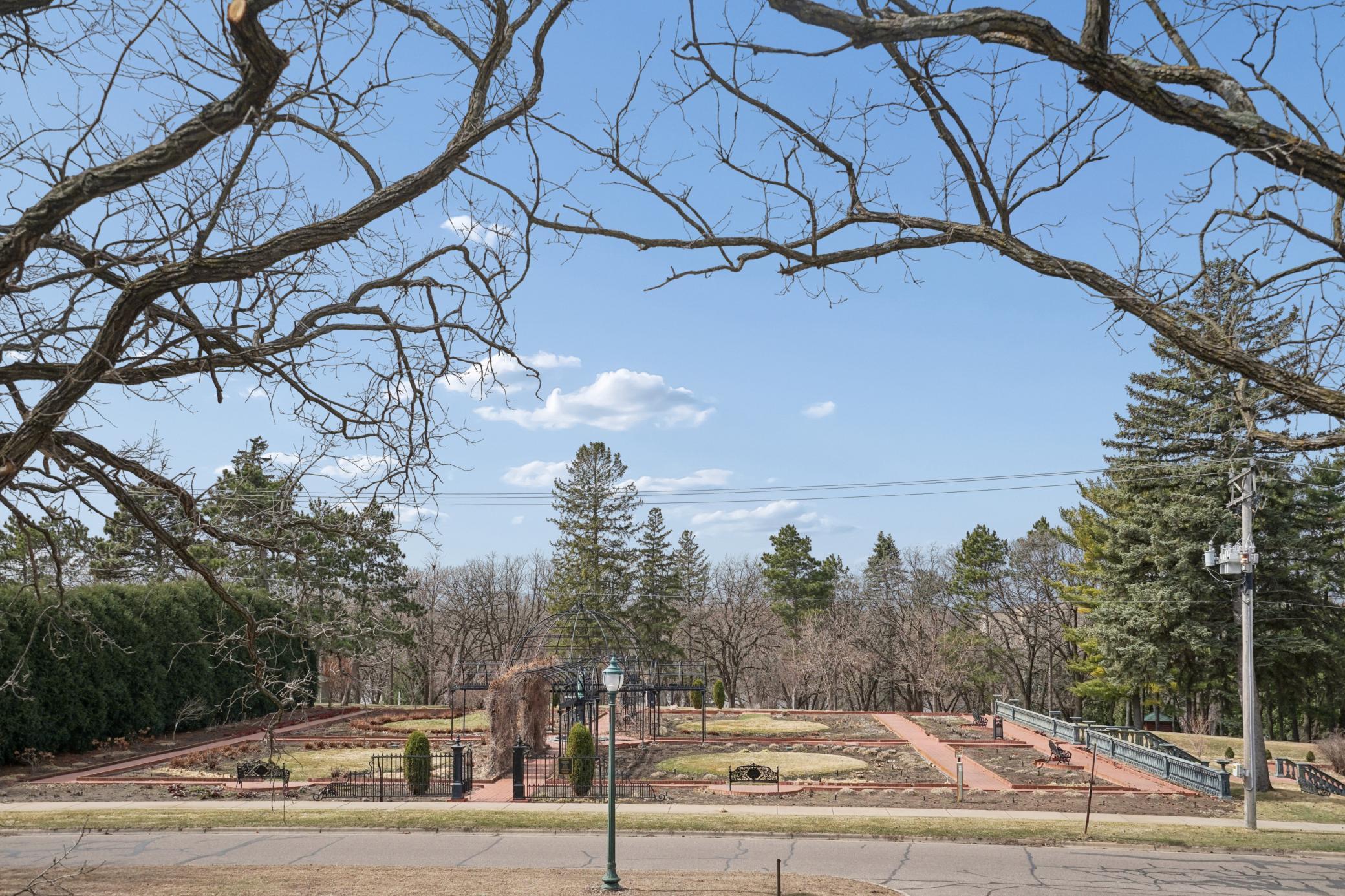 View of Clemens Gardens from upper deck
