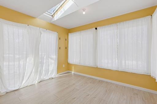 Sun room on detached garage