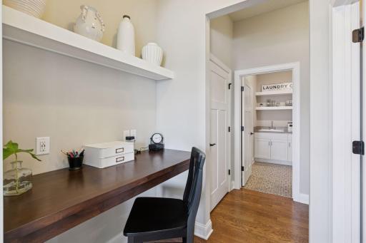 Office nook in the home, great spot to sit down and get some tasks done.