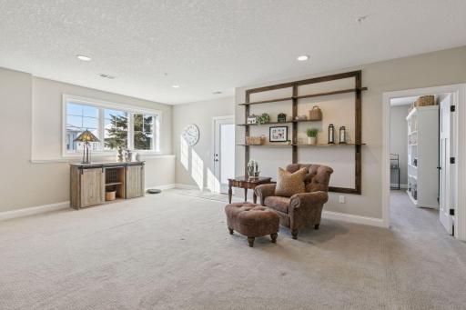 Door to your walk-out on the lower level. A glimpse of the great lower level lighting.