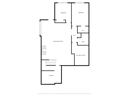 Lower level floor plan.