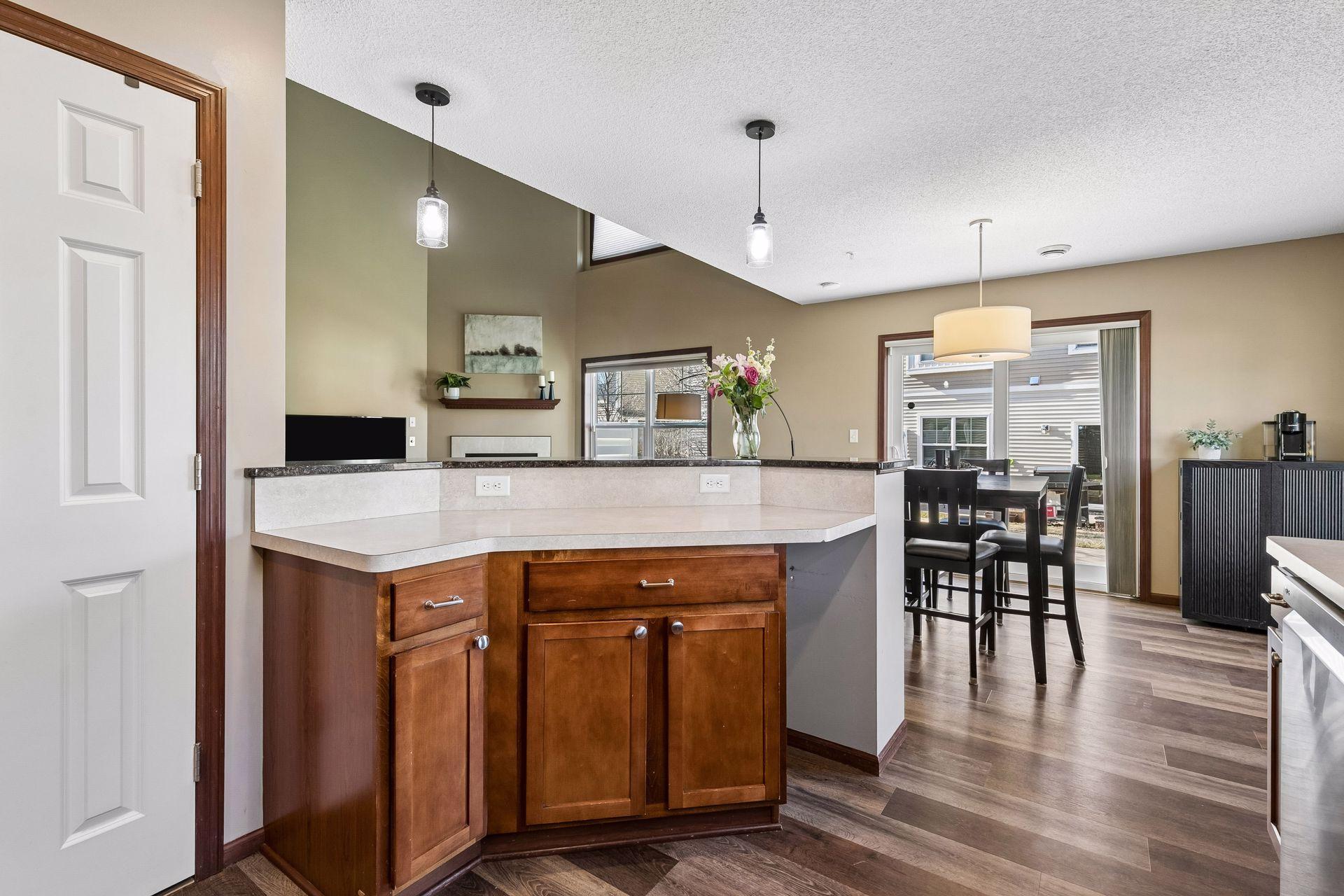 Dining area with easy access to patio