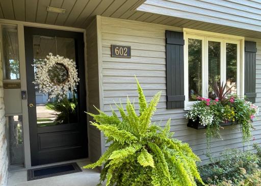 Front entry, flower box and fern have automatic drip watering system along with drip system in many other areas