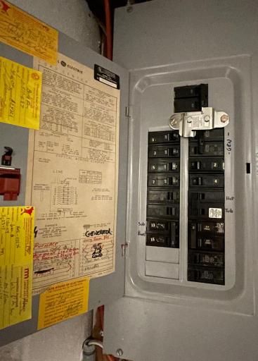 100 amp electrical, includes generator switchgear