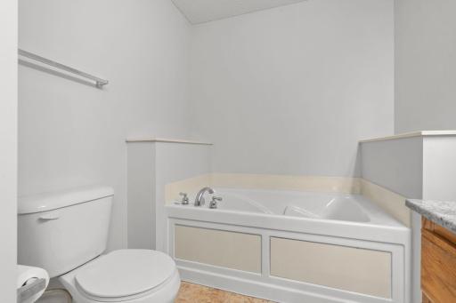 Relax and Retreat to your private Spa! Enjoy the Jetted Tub with Display Ledges, perfect for candles or plants.