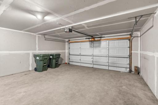 Two Car Garage is attached and includes extra storage space.