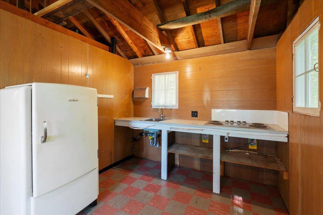 Kitchen area that's above the garage building.