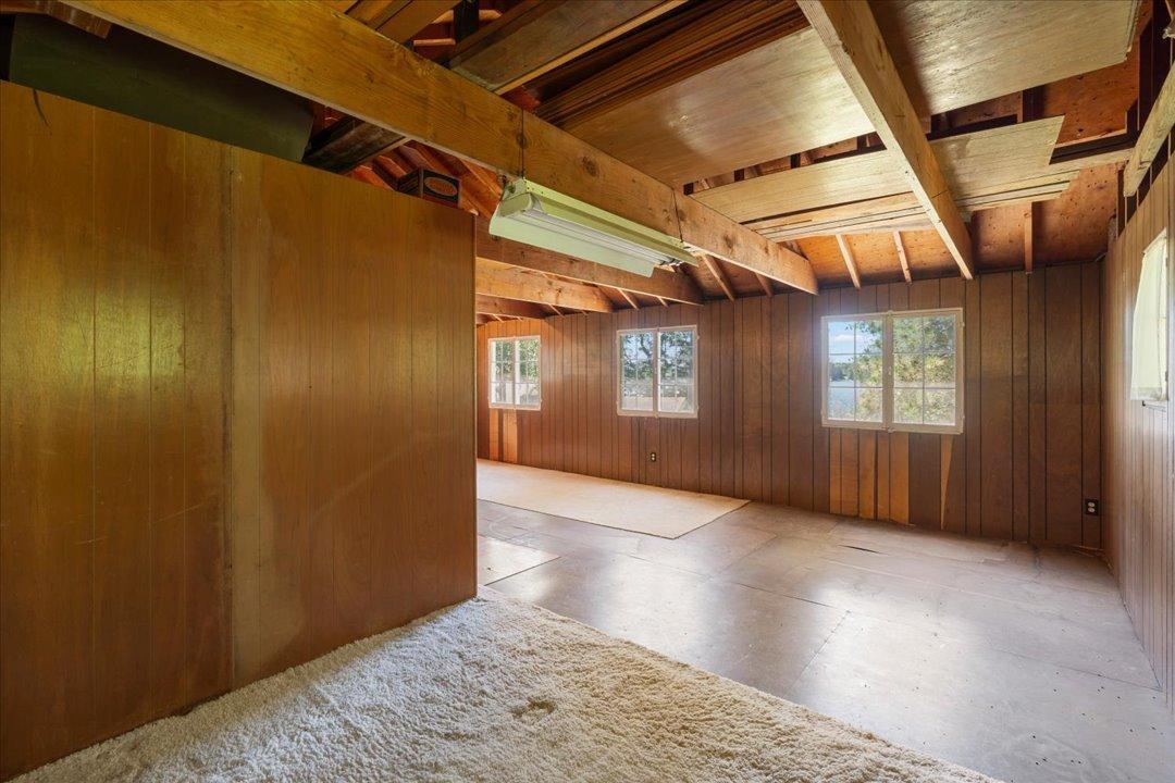 Another open concept is awaiting your finishing touches and design above the 1-stall garage!