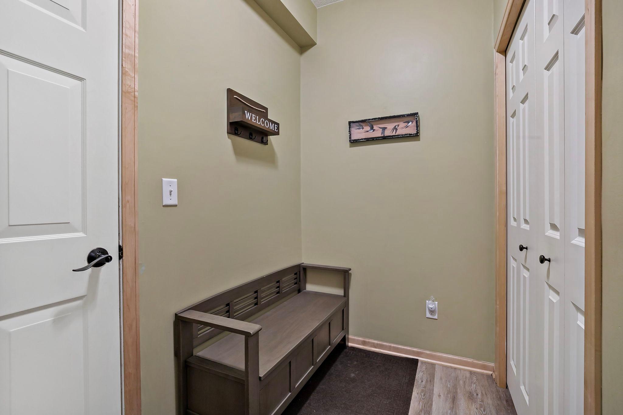 Mudroom coming in from the garage