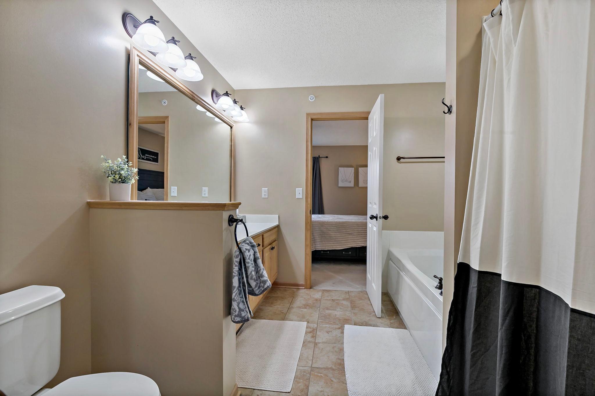 Primary bathroom - separate tub and shower