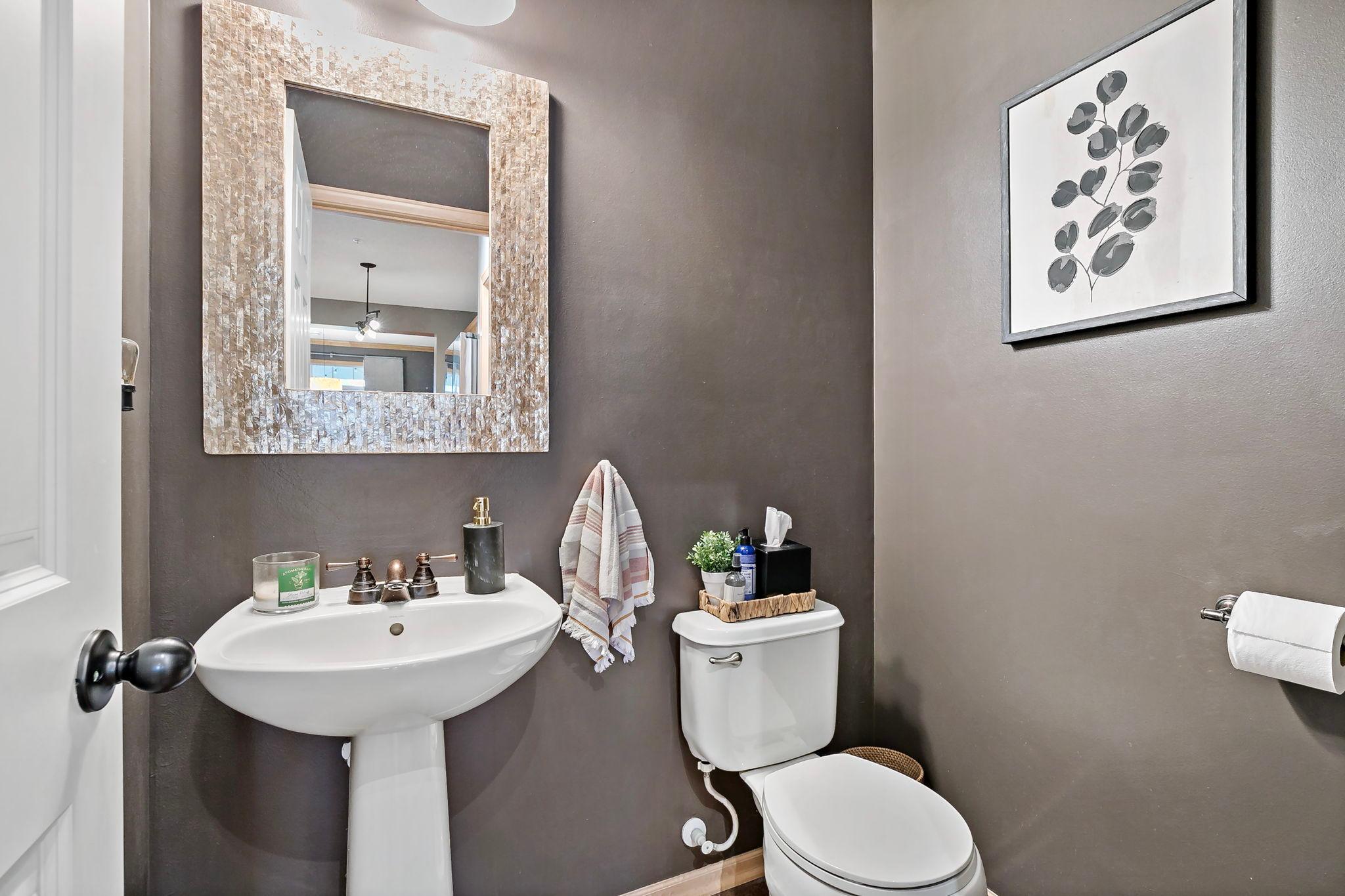 Half bath off the kitchen