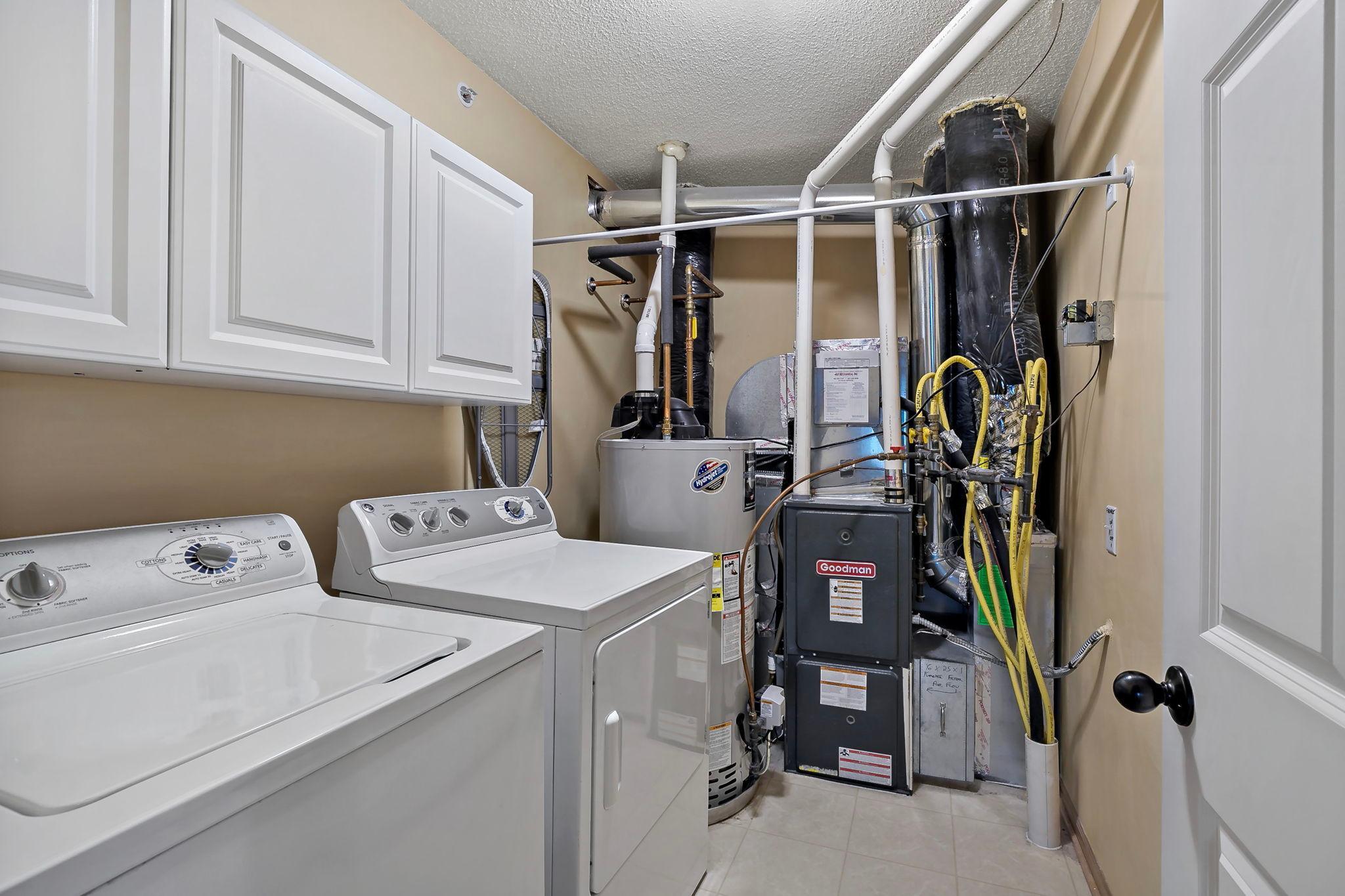Laundry room conveniently upstairs