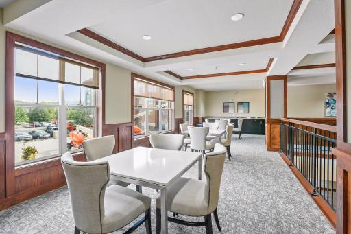 Relax in the upper level of the common areas overlooking the foyer.