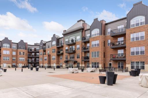 Attractive brick front building with underground parking garage.