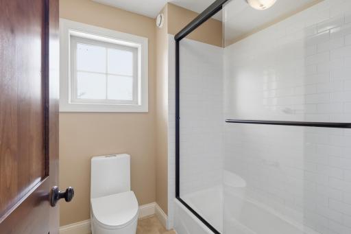 Each bathroom is finished with timeless touches like subway tile walls, tiled floors, and stylish fixtures