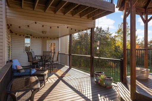 Decks overlook St Croix River