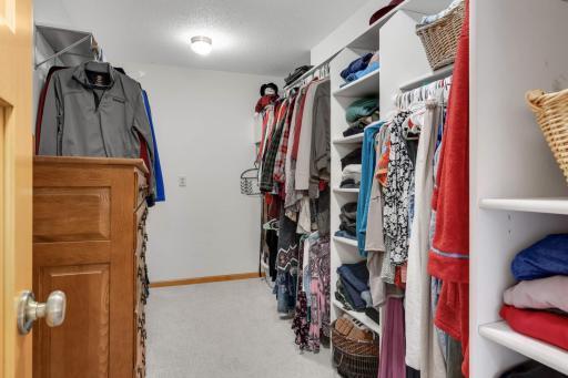 Walk in closet in primary suite