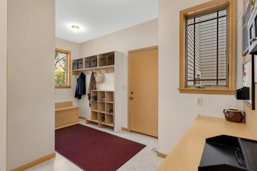 spacious mudroom