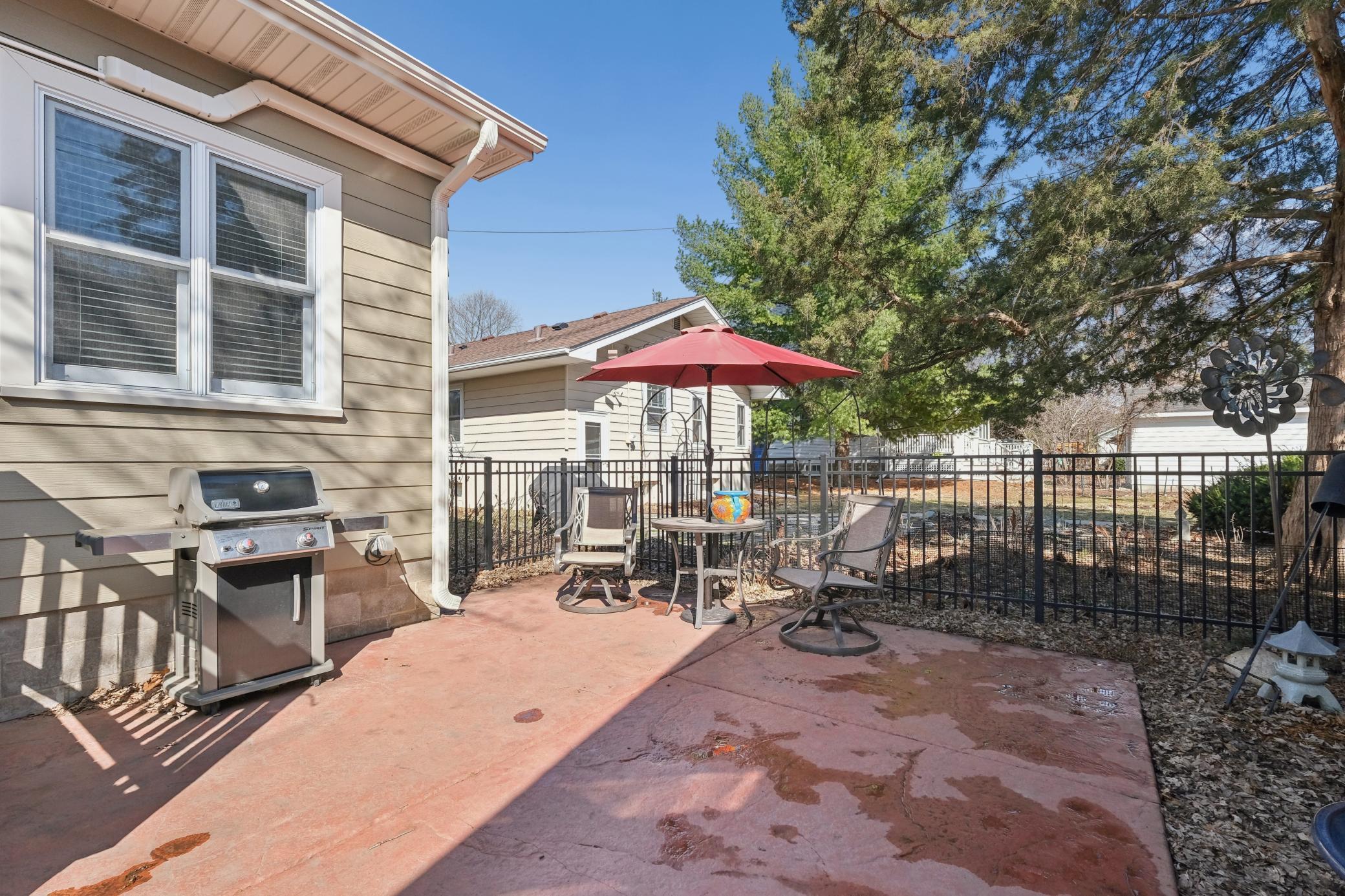 Back yard patio - ideal for summer entertaining.
