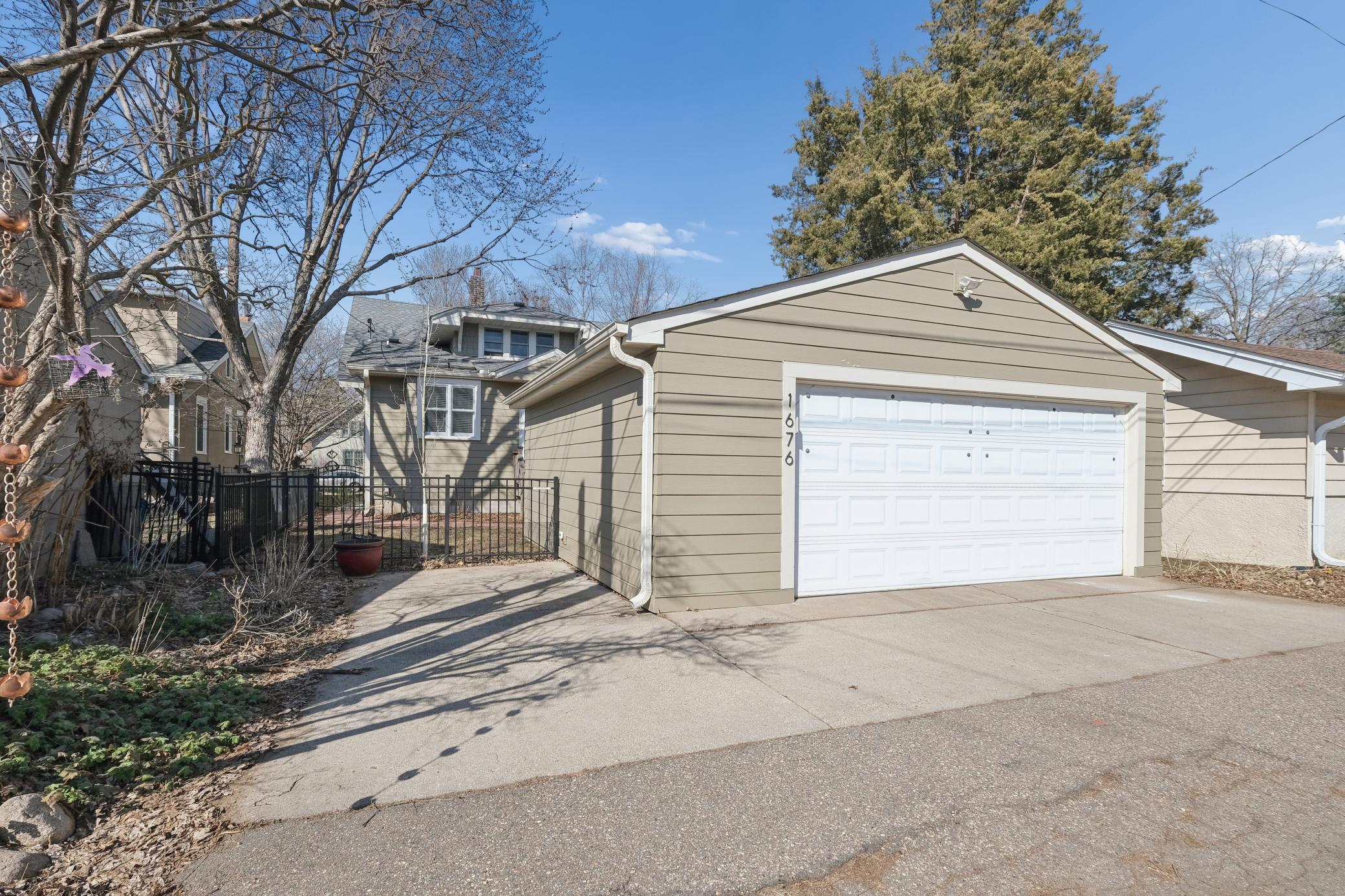 Two and a half car garage.