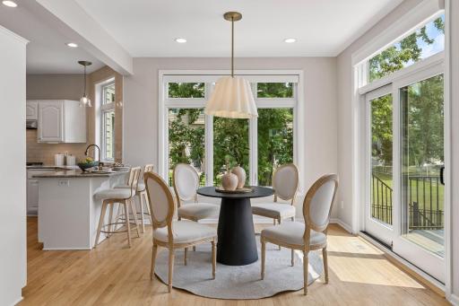 Informal dining off of the kitchen and family room.