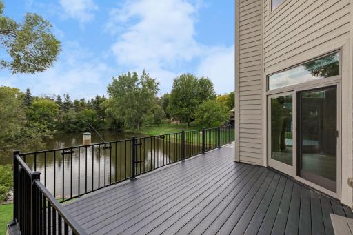 Watch the wildlife with a secluded view of the pond from the back deck.