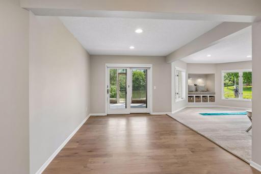 Excellent space for a game table or exercise equipment.
