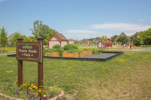 Less than one mile from Prairie Ponds Park.