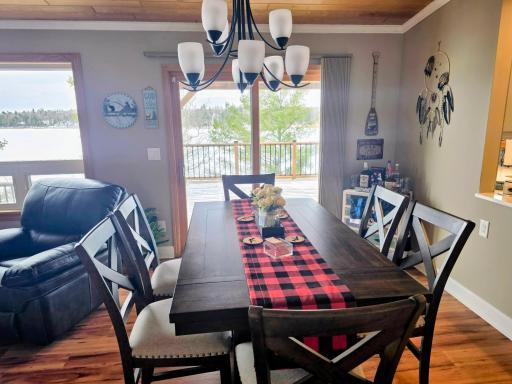 Dining room with deck access