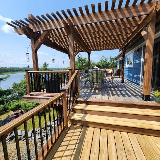 Shade offered by pergola