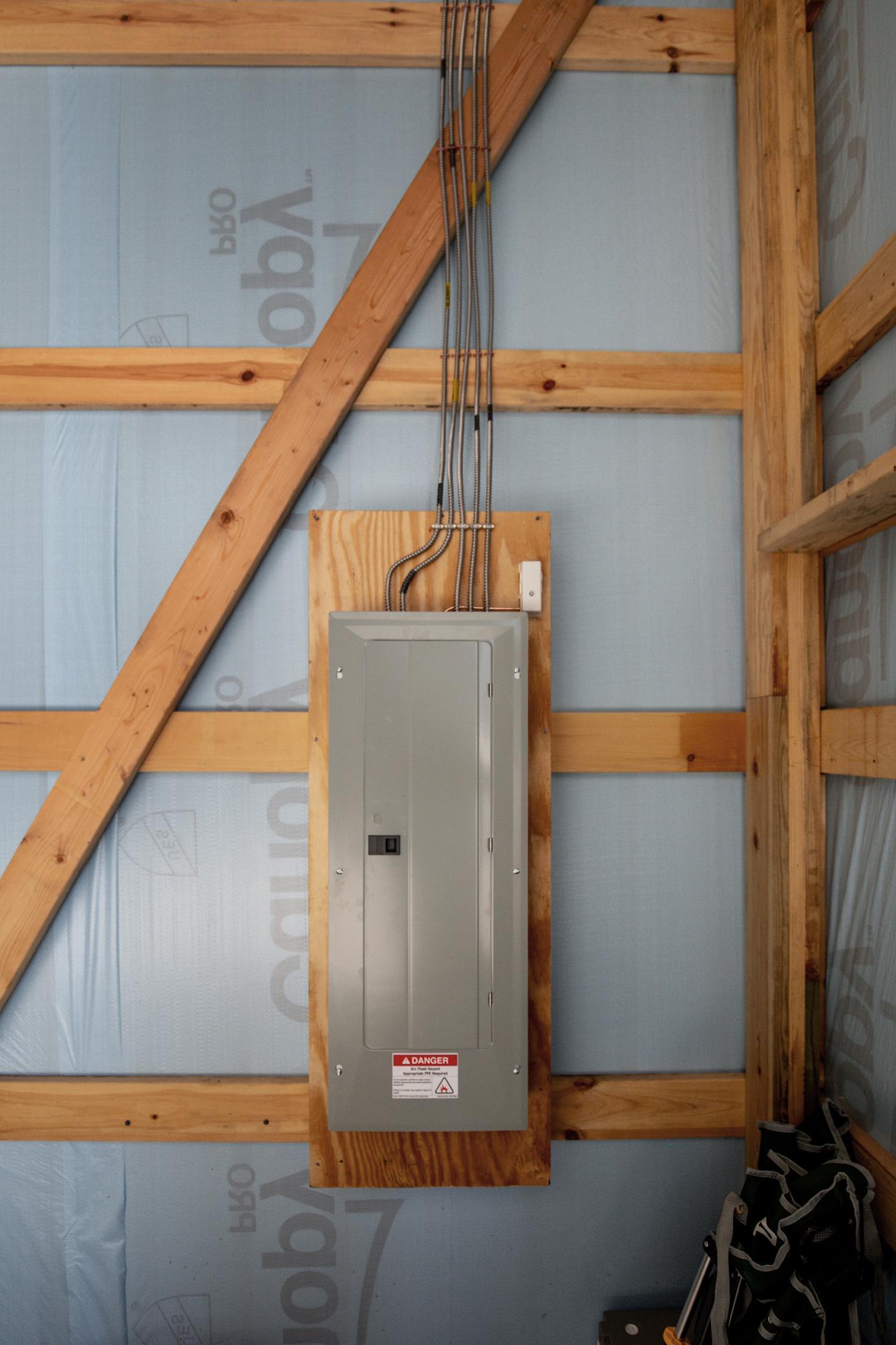 Electric panel installed.