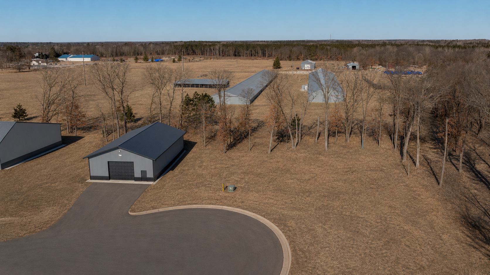 Mixed use commercial lot in private cul-de-sac. Photo is a rendered image.