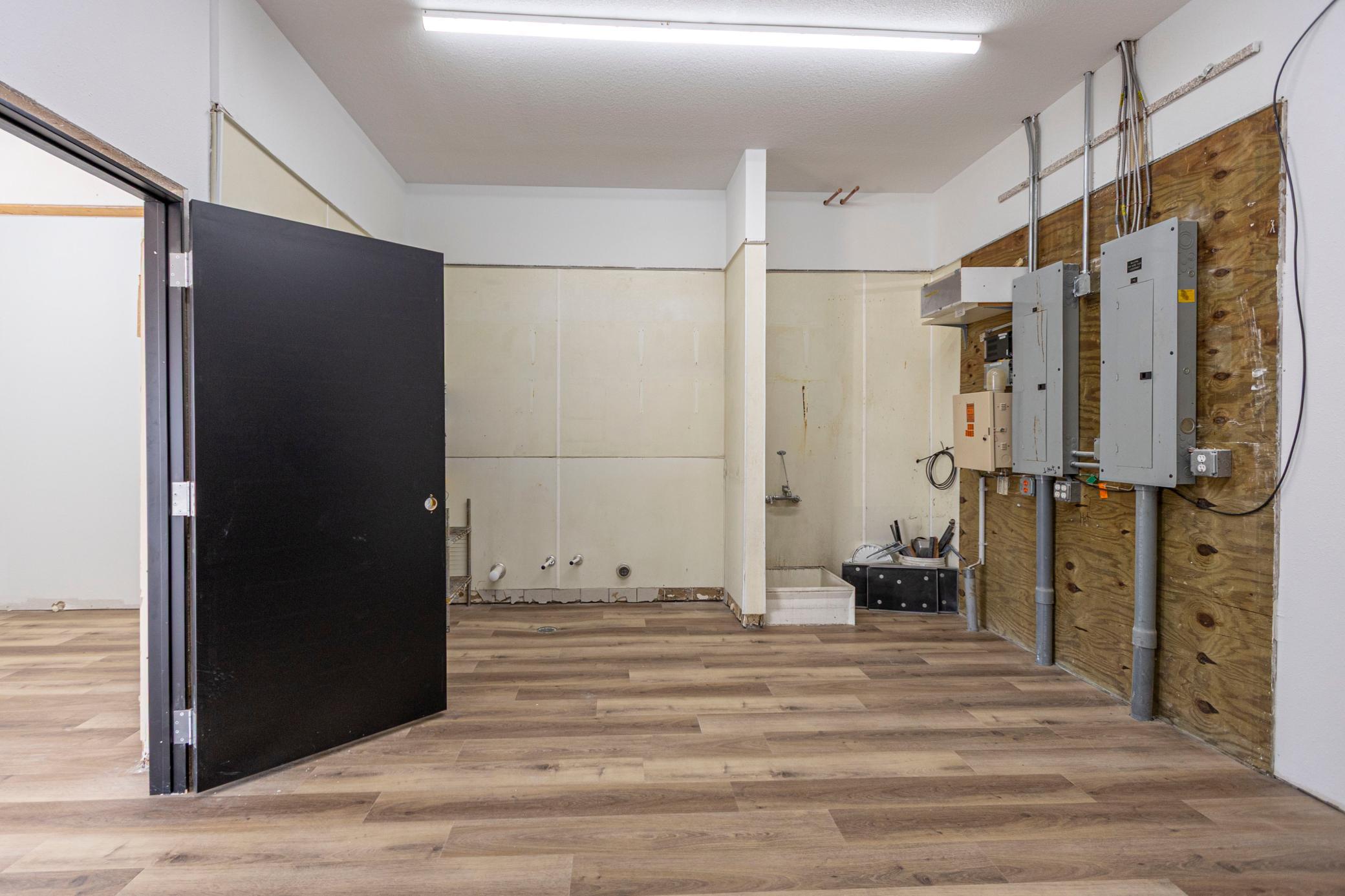 Breakroom, mop sink, hand wash sink