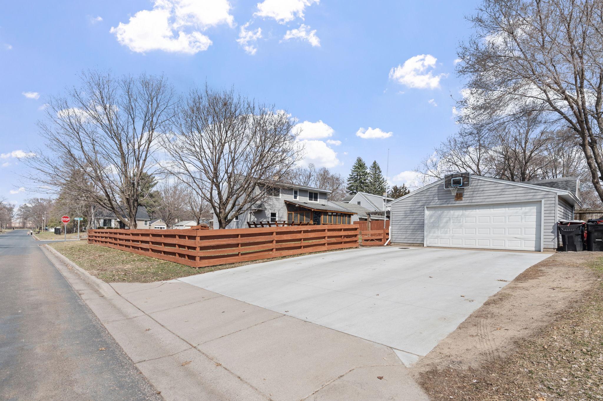 brand new cement driveway