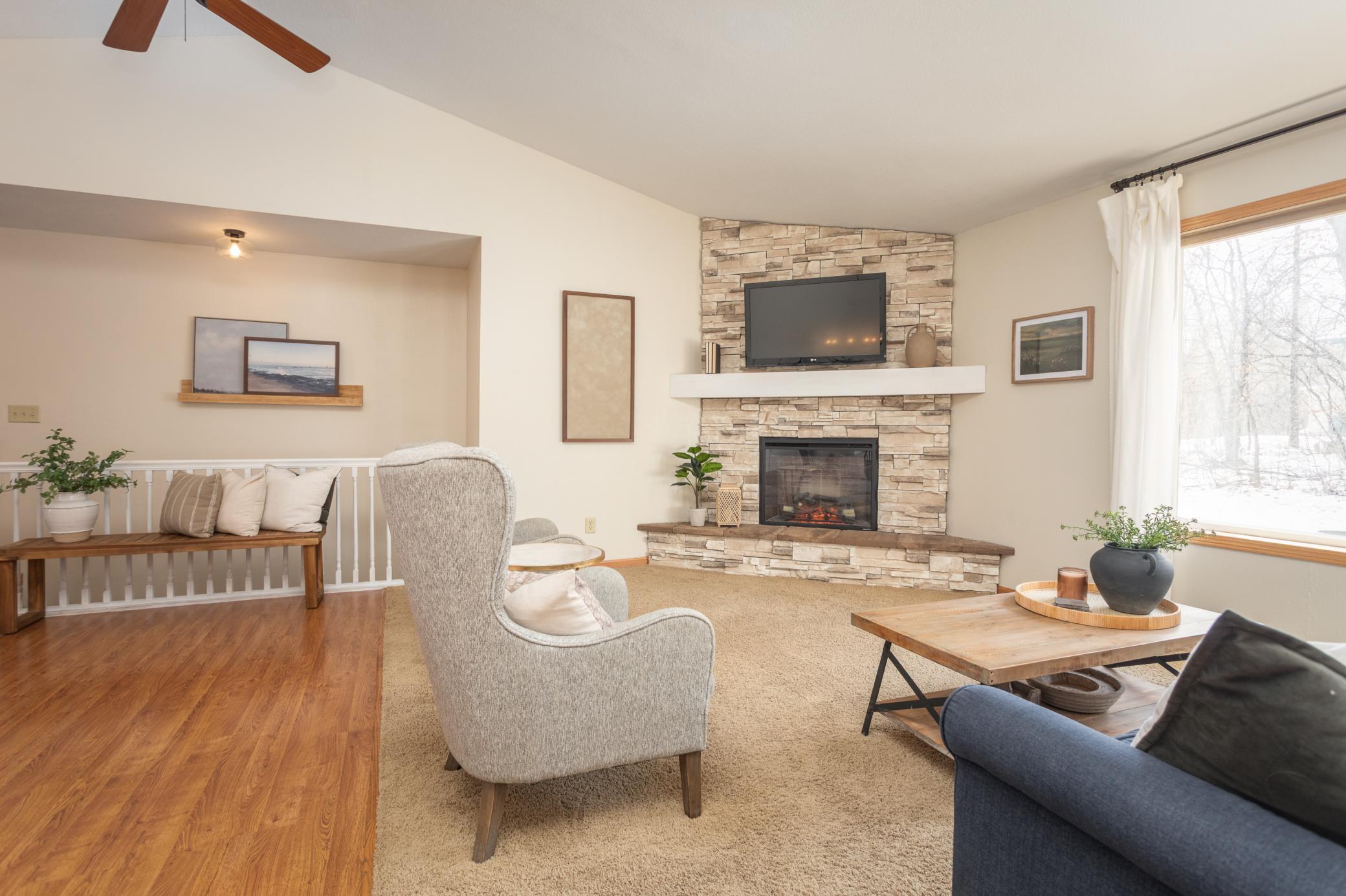 Nice living room with lots of natural light