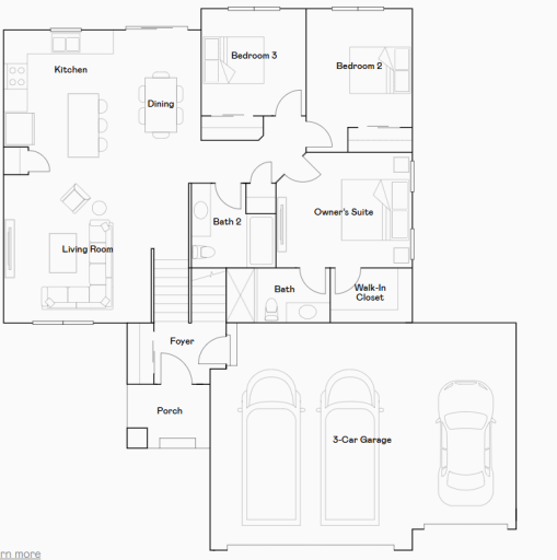 Walker main level floorplan.